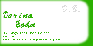 dorina bohn business card